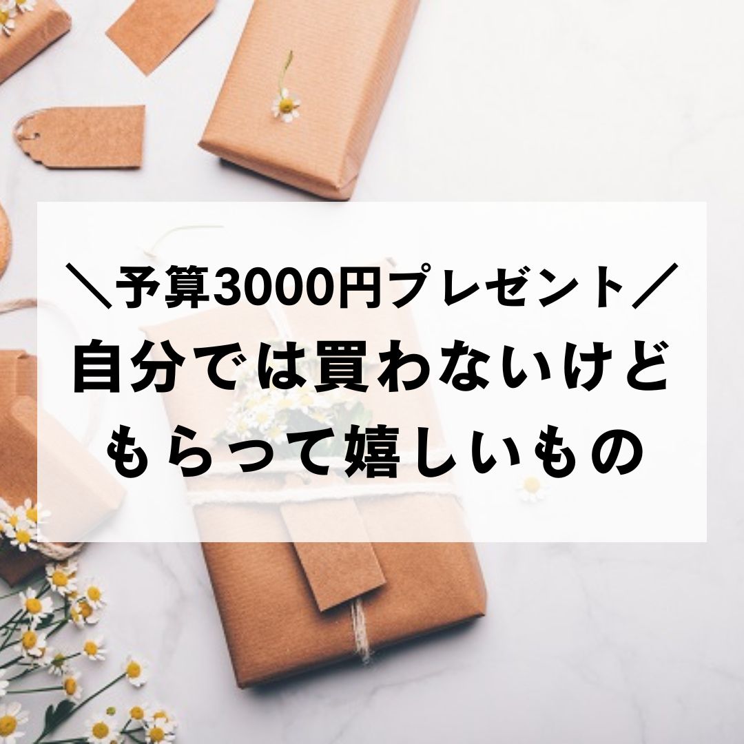 3000円】プレゼントに最適！ 自分では買わないけどもらって嬉しいもの