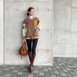 レターマンジャケットとは|画像でわかるファッション用語の意味 /レターマンジャケットとは?/レターマンジャケットはどんなデザイン?/レターマンジャケット