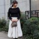 冬におすすめ！ 50代の白スカートコーデ｜上品見えな大人の着こなしカタログ